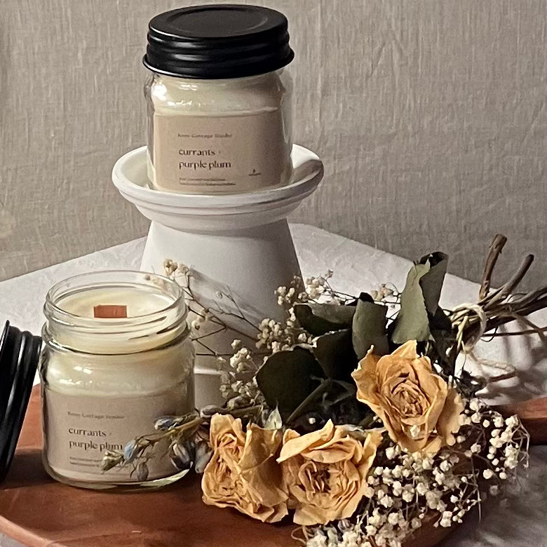 Currants + Purple Plum Beeswax Candle