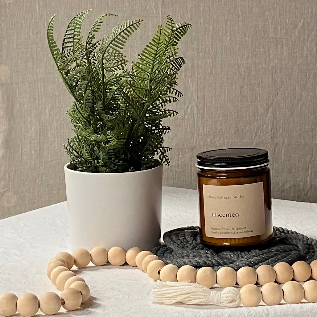 Unscented Beeswax Candle