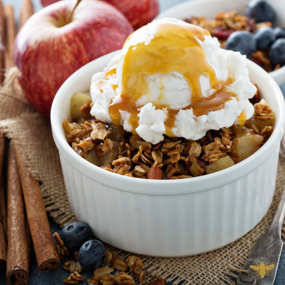 Apple Crisp+Cardamom Scented Beeswax Candle