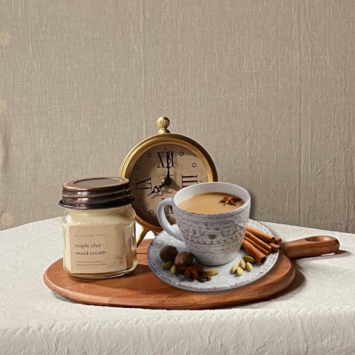 Maple Chai + Sweet Cream Beeswax Candle