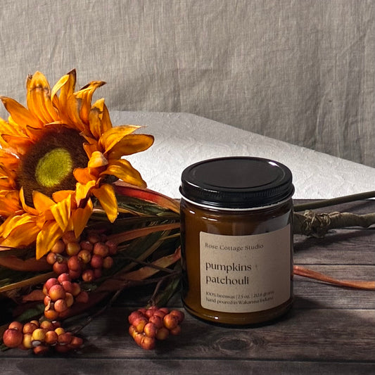 Pumpkin + Patchouli Scented Candle