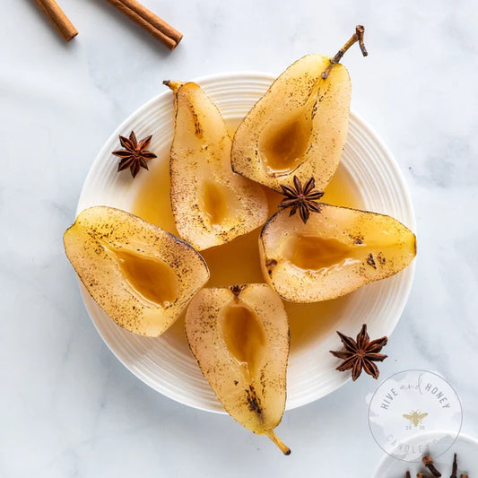 Brandied Pear Scented Beeswax Candle