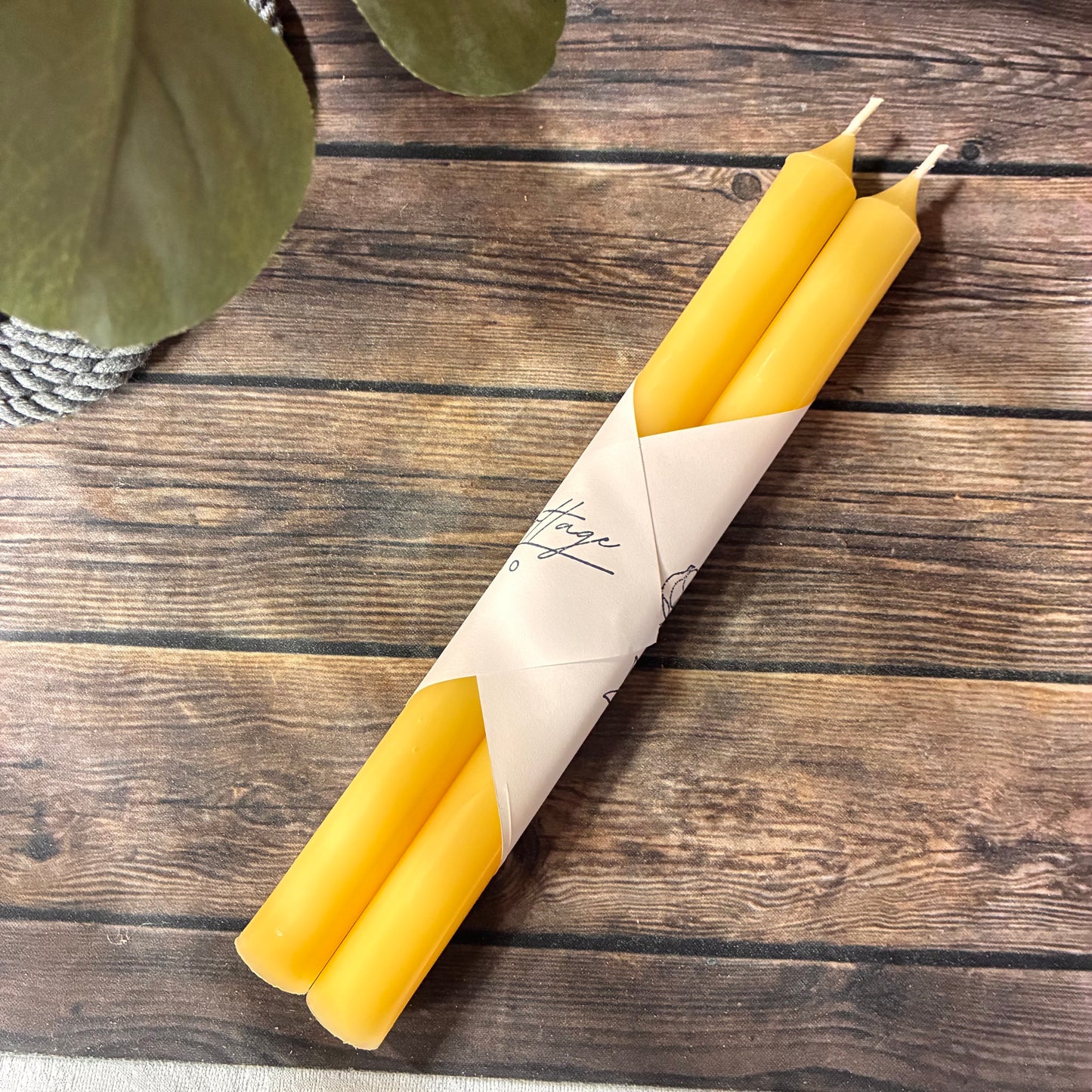 Natural Beeswax Candlesticks