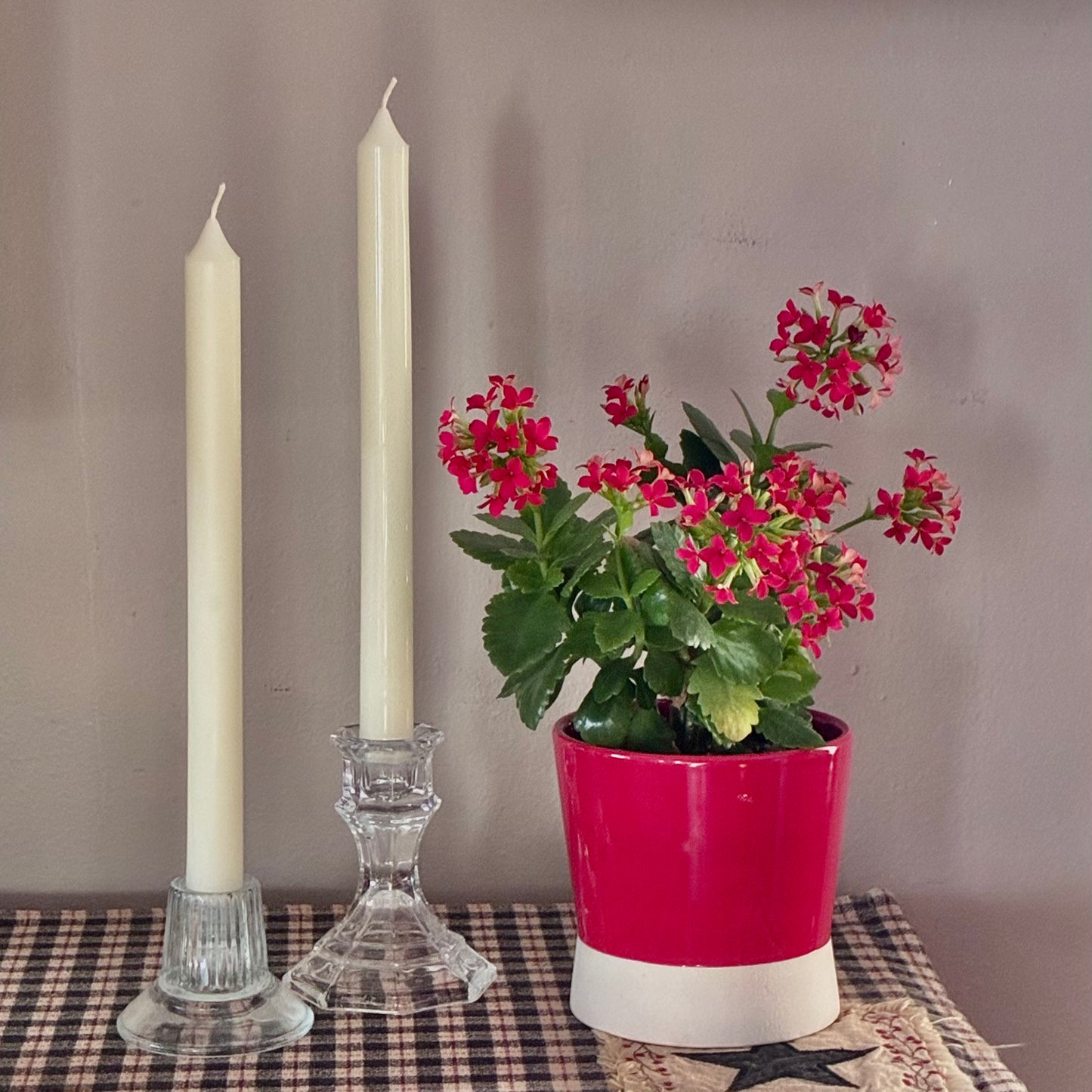 Ivory Beeswax Candlesticks